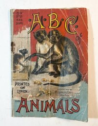 1899 ABC Of Animals Book Printed On Linen