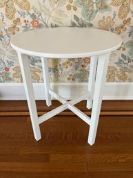Glass Topped Wood Accent Table 24'D X 28'H - Removable Glass