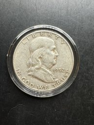 1952-D Benjamin Franklin Silver Half Dollar