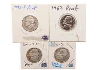 Jefferson Nickel Proof Coins 1962-2001