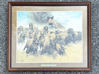 A Signed Lithograph 'The Coming Of Iron Horse,' Frank McCarthy