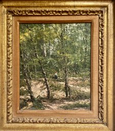 JOSEPH KOUTACHY Framed Oil On Canvas - A Woman Among The Trees - Mid 20th Century