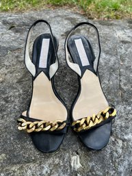 Micheal Kors Black & Gold Sandals Size 6.5