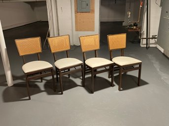 Four Vintage Mid Century Stakmore Folding Chairs