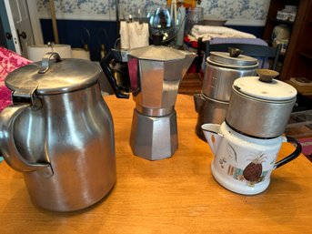 Lot Of 4 Vintage Coffee  Pots