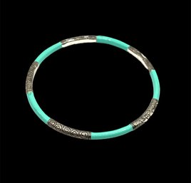 Vintage Teal Green Bangle Bracelet