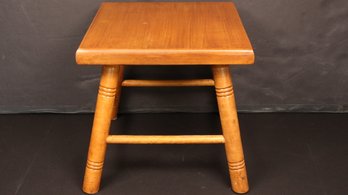 SMALL VINTAGE WOODEN STOOL