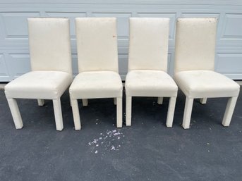 Set Of Upholstered Parson's Chairs