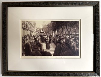 Vintage Photograph Of The  Coronation Processional Of King George II, Corfu, Greece 1920