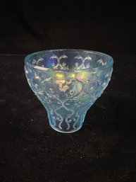 Light Blue Carnival Glass Lamp Shade