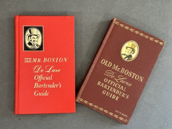 A Pair Of Vintage Old Mr. Boston Bartender's Guides