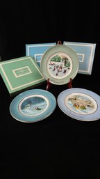 CHRISTMAS PLATE SERIES BY ENOCH WEDGWOOD LTD., ENGLAND Set 1