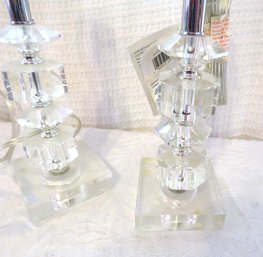 Pair Of Acrylic Table Lamps