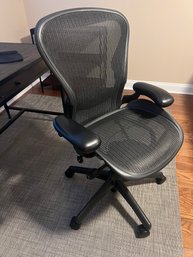 Herman Miller Ergonomic Rolling Desk Chair In Black