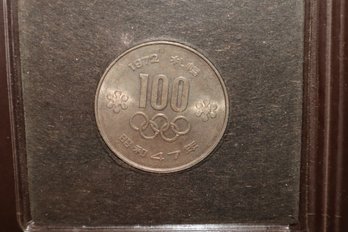 The Official Commemorative Coin XI Winter Olympics Sapporo Japan 1972