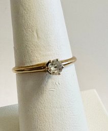 VINTAGE 14K GOLD SMALL DIAMOND RING AS-IS