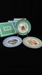 CHRISTMAS PLATE SERIES BY ENOCH WEDGWOOD LTD., ENGLAND Set 2