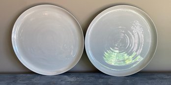 Two Large Handmade Ceramic Platters