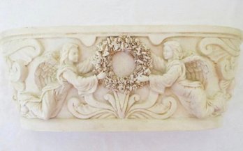 Wall Shelf With Angels And Wreath