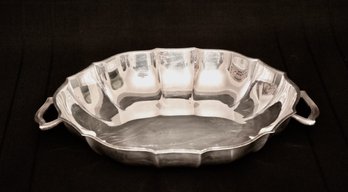 Sterling Silver Silver Scalloped Serving Bowl With Handles. 24.1 Ozt