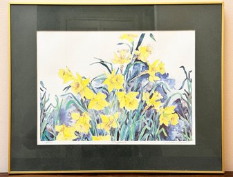 A Lithograph, 'Daffodil' By Linda Dorest