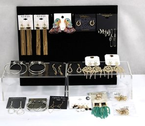 Earring And Pin Lot - All Unused Stock - Most Have Tags