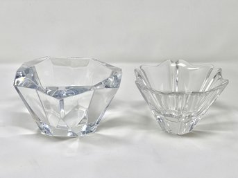 Orrefors Sweden Precious Crystal Bowl And Orion Crystal Glass Bowl Designed By Lars Hellsten