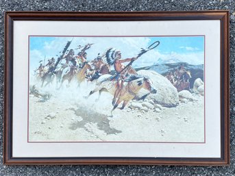 A Signed Lithograph 'Hoka Hey - Sioux War Cry' Frank McCarthy