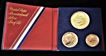 1976 U.S. Bicentennial 3 Coin Silver Proof Set