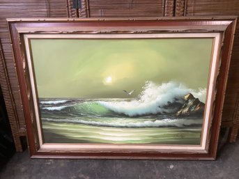 Julio Fassio Oil Painting Of The Waves  #1