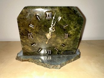 Green Jade British Columbia Desk Mantel Clock