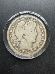 1907-O Barber Silver Half Dollar