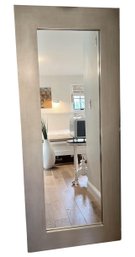 West Elm Silver Leaf Wood Framed Floor Mirror