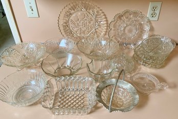 Large Crystal Glass Lot ~ 15 Pc Lot ~