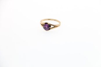 10k Yellow Gold Pink Topaz Ring Size 6.50