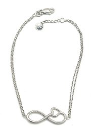Vintage Sterling Silver Designer Infinity Heart Bracelet