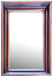 An Antique Mahogany Mirror