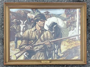 A Vintage Lithograph - Daniel Boone - America In The Making