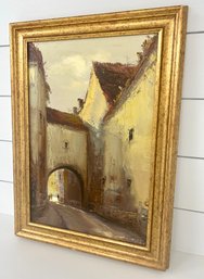 Original Oil Painting - Lithuania Cityscape