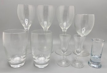 9 Assorted Glasses