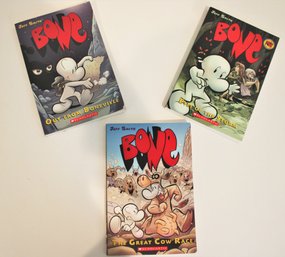 Bone From Scholastic Vol. 1 - 3 Paperback - Out From Boneville, Eyes Of The Storm And The Great Cow Race