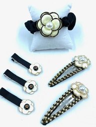 Collection Of Vintage Inspired Hair Accessories - Enamel & Faux Pearl