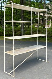 A Vintage Mid Century Modern Wrought Iron And Mesh Etagere - Classic Lines!