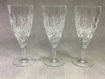 Lot Of Three (3) - WATERFORD Water Glasses In Richmond Pattern - Appear Unused - Fantastic Condition !