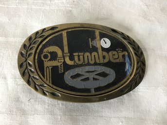 Heritage Buckles Solid Brass Plumber Belt Buckle