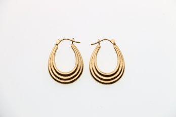 14k Yellow Gold Hoop Earrings