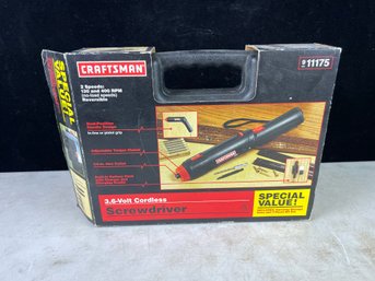 Craftsman Cordless Screwdriver