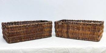 A Pair Of Handled Baskets