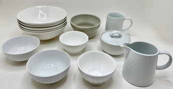 Crate & Barrel Dishes: 10 Bowls, Creamer, Sugar Bowl, Mug: Spal, Elements & Other Patterns