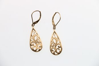 14k Yellow Gold Dangle Earrings